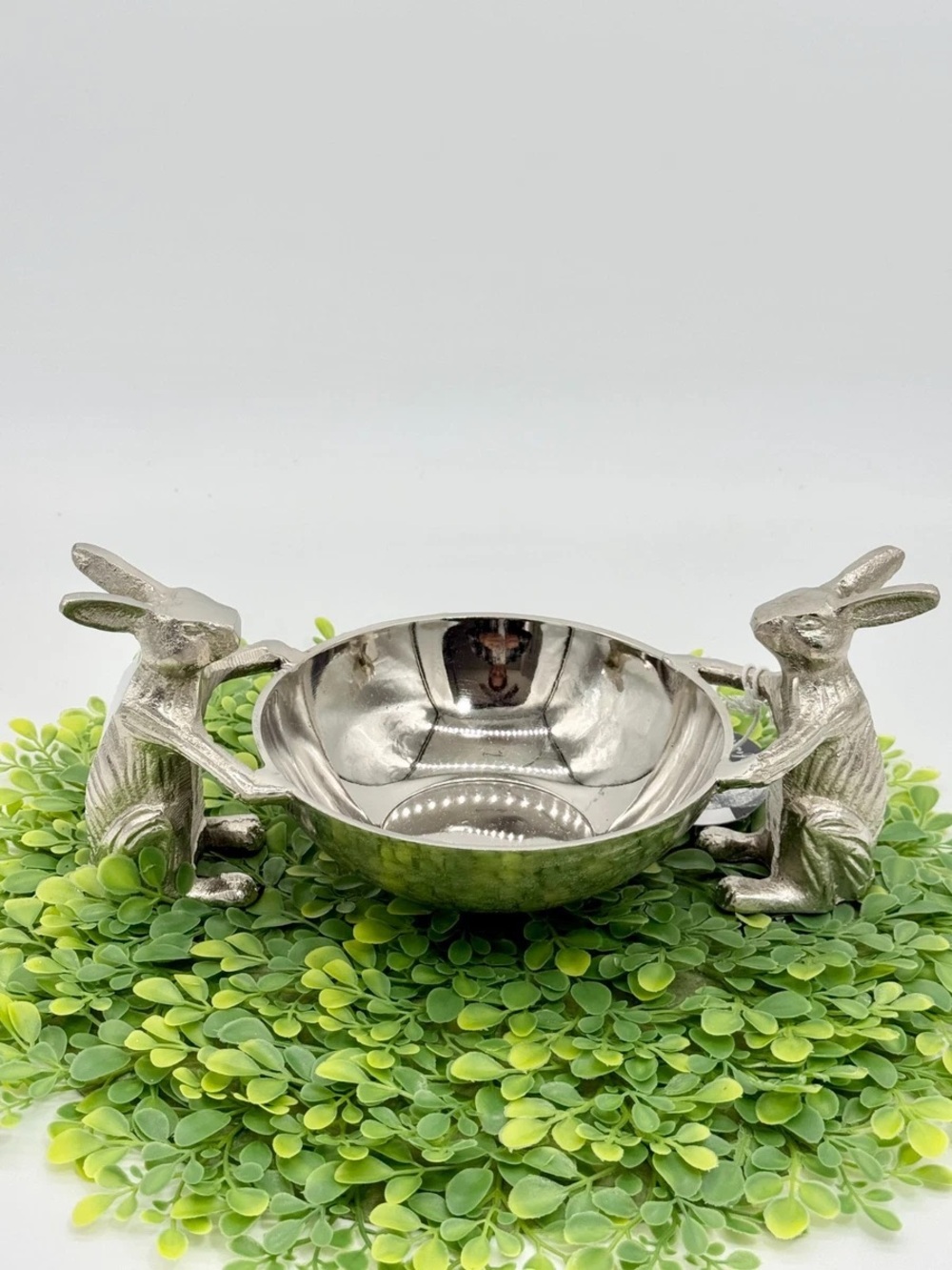 Martha Stewart Silver Rabbit Decorative Bowl